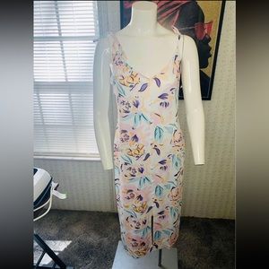 Reb Dolls floral tie Strap button front A Line dress